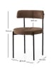 Evila 2-delige set: eetkamerstoelen "Gini" bruin - (B)48,5 x (H)75,5 x (D)50,5 cm