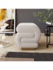 Evila Pouf "Sally" in Creme - (B)40 x (H)42 x (T)42 cm