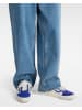Vans Leder-Sneakers in Creme/ Blau