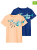 name it 2er-Set: Shirts "Jarrie" in Dunkelblau/ Orange