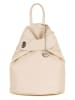 Mia Tomazzi Leren rugzak beige - (B)28 x (H)35 x (D)13 cm