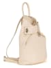 Mia Tomazzi Skórzany plecak w kolorze beżowym - 28 x 35 x 13 cm