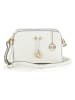 Mia Tomazzi Leder-Umhängetasche in Weiß - (B)24 x (H)16 x (T)8 cm