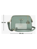 Mia Tomazzi Leder-Umhängetasche in Mint - (B)24 x (H)16 x (T)8 cm
