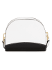 Mia Tomazzi Skórzana torebka w kolorze biało-czarnym - 26 x 20 x 8 cm