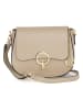 Mia Tomazzi Leder-Umhängetasche "Carracci" in Beige - (B)23 x (H)18 x (T)7,5 cm