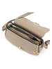 Mia Tomazzi Leder-Umhängetasche "Carracci" in Beige - (B)23 x (H)18 x (T)7,5 cm