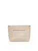 Mia Tomazzi Leren schoudertas "Marostica" beige - (B)26 x (H)21 x (D)10 cm