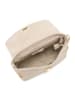 Mia Tomazzi Leren schoudertas "Marostica" beige - (B)26 x (H)21 x (D)10 cm