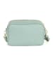 Mia Tomazzi Leren schoudertas "Astolfo" mintgroen - (B)23 x (H)16 x (D)11 cm