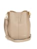 Mia Tomazzi Leren schoudertas "Vepra" beige - (B)20 x (H)23 x (D)14 cm