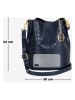 Mia Tomazzi Leder-Umhängetasche in Dunkelblau - (B)20 x (H)24 x (T)15 cm