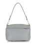 Mia Tomazzi Leren schoudertas "Bardolino" grijs - (B)25 x (H)17 x (D)13 cm
