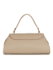 Mia Tomazzi Leren handtas beige - (B)33 x (H)15,5 x (D)15 cm