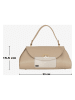 Mia Tomazzi Leren handtas beige - (B)33 x (H)15,5 x (D)15 cm