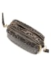 Mia Tomazzi Leren schoudertas taupe - (B)22 x (H)15 x (D)10 cm
