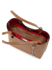 Mia Tomazzi Leder-Schultertasche in Hellbraun - (B)31 x (H)26 x (T)14 cm