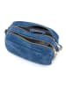 Mia Tomazzi Leren schoudertas donkerblauw - (B)23 x (H)16 x (D)11 cm