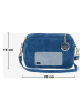 Mia Tomazzi Leren schoudertas donkerblauw - (B)23 x (H)16 x (D)11 cm