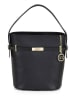 Mia Tomazzi Skórzana torebka "Lattanzio" w kolorze czarnym - 30 x 27 x 16 cm