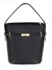 Mia Tomazzi Skórzana torebka "Lattanzio" w kolorze czarnym - 30 x 27 x 16 cm
