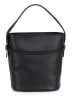 Mia Tomazzi Leder-Henkeltasche "Lattanzio" in Schwarz - (B)30 x (H)27 x (T)16 cm