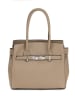 Mia Tomazzi Leder-Henkeltasche "Fraccaroli" in Beige - (B)24 x (H)21 x (T)12 cm