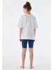 Schiesser Pyjama wit/donkerblauw