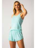 PJ Salvage Pyjama-Shorts in Türkis