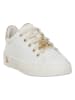 Patrizia Pepe Leren sneakers wit/goudkleurig