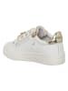 Patrizia Pepe Leren sneakers wit/goudkleurig