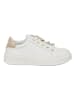 Patrizia Pepe Leder-Sneakers in Weiß/ Gold