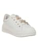 Patrizia Pepe Leder-Sneakers in Weiß/ Gold