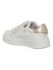 Patrizia Pepe Leder-Sneakers in Weiß/ Gold