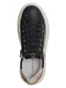 Patrizia Pepe Leren sneakers zwart/goudkleurig
