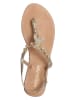 Patrizia Pepe Leder-Zehensandalen in Silber