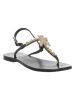 Patrizia Pepe Leder-Zehensandalen in Schwarz