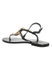 Patrizia Pepe Leder-Zehensandalen in Schwarz