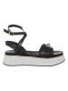 Patrizia Pepe Leren haksandalen zwart