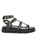 Patrizia Pepe Leder-Sandalen in Schwarz