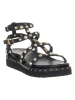 Patrizia Pepe Leder-Sandalen in Schwarz