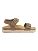 Mandel Leder-Sandalen in Braun