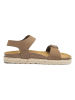 Mandel Leder-Sandalen in Braun