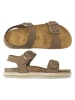 Mandel Leder-Sandalen in Braun