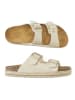 Mandel Pantoletten in Beige
