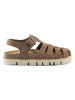 Mandel Leren enkelsandalen bruin