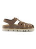Mandel Leren enkelsandalen bruin
