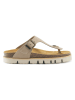 Mandel Leder-Zehentrenner in Taupe