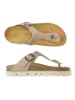 Mandel Leder-Zehentrenner in Taupe