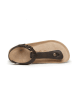 Mandel Leder-Zehensandalen in Braun
